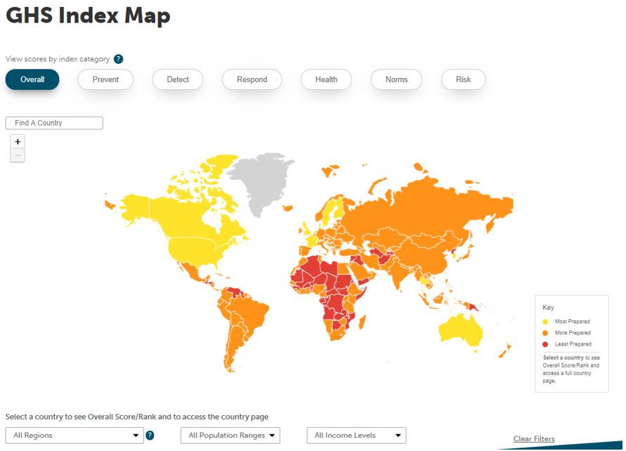 GHS index map